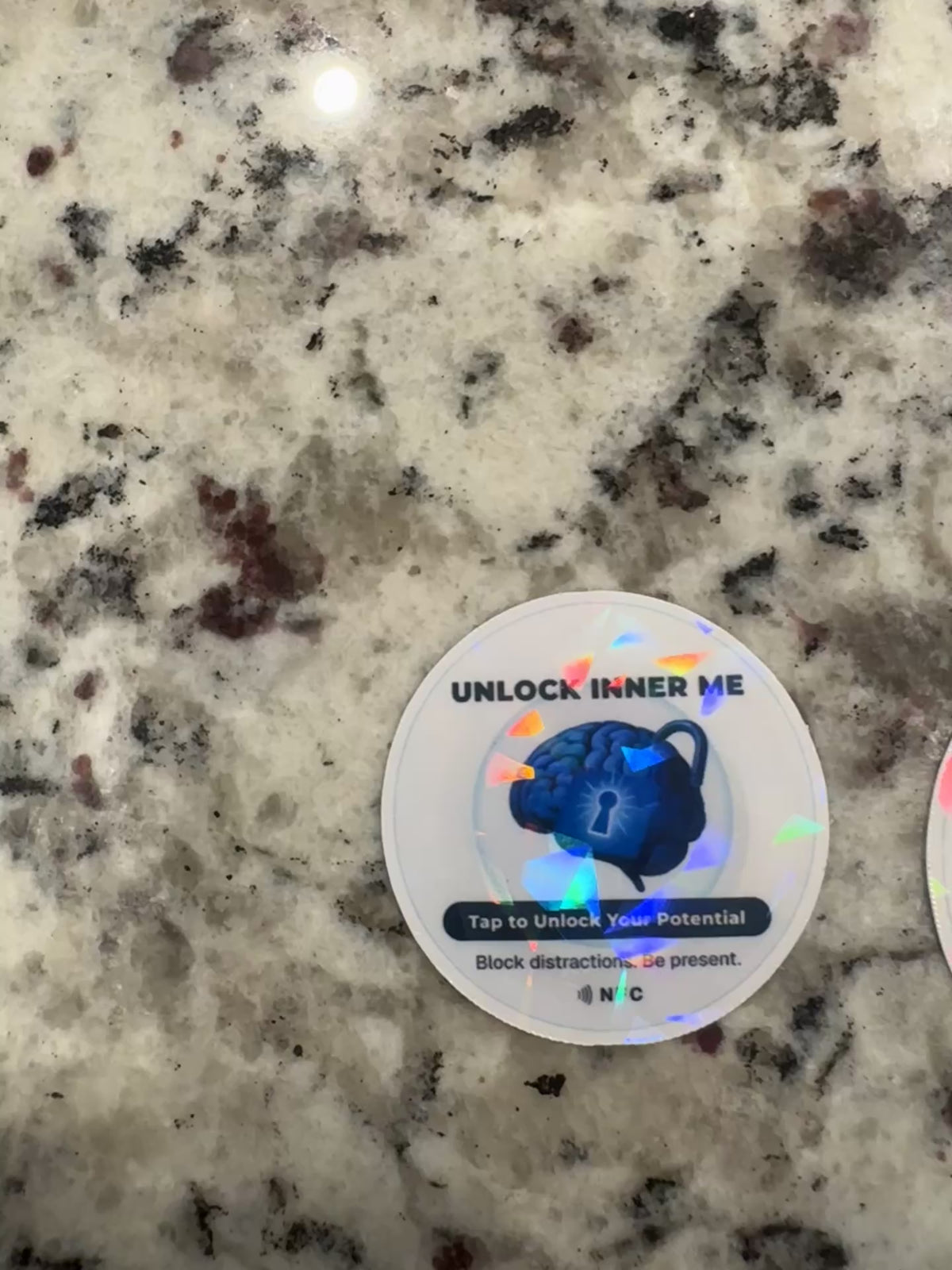 Video To Show Sticker Holographic nature. 