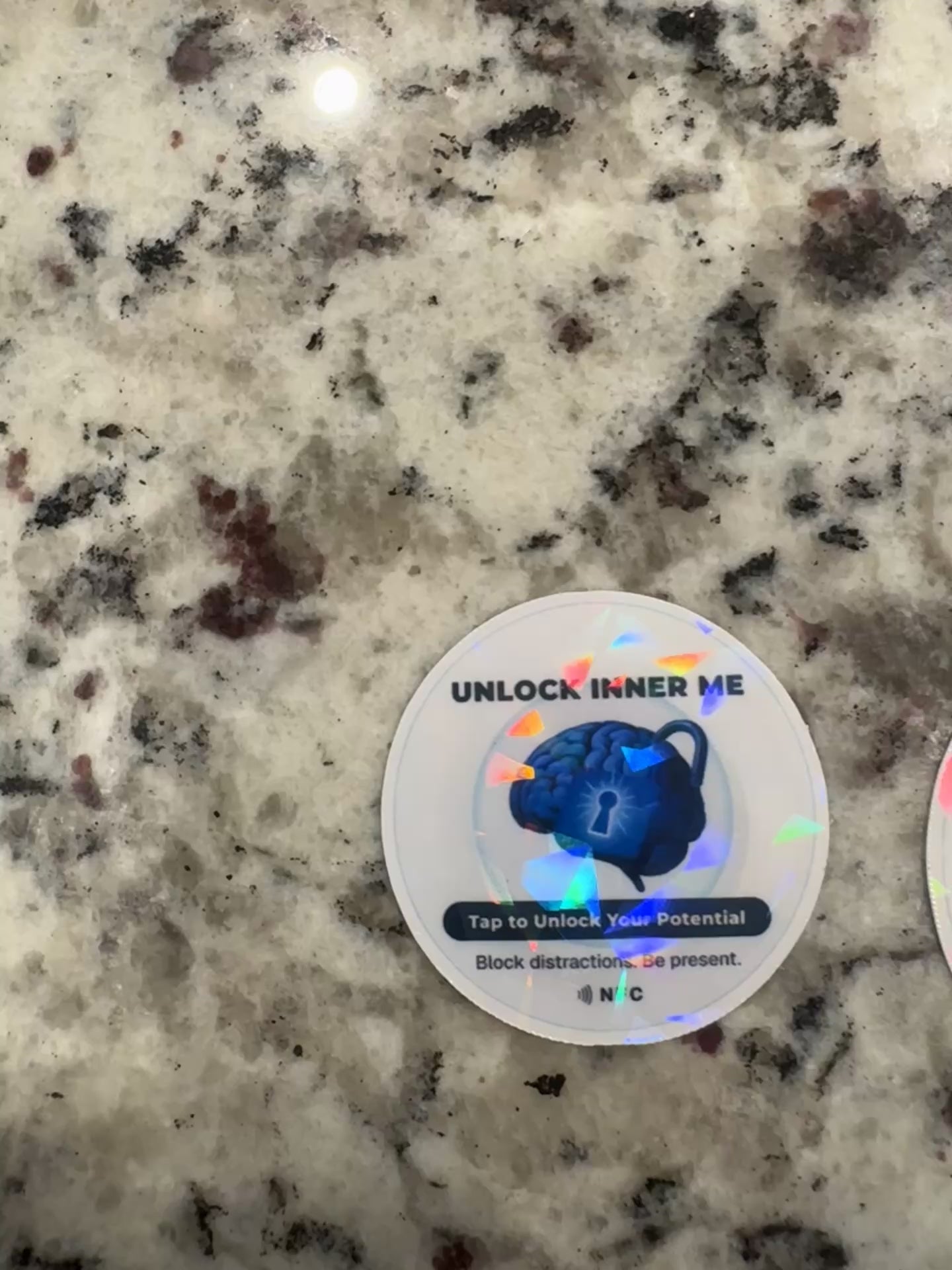 Video To Show Sticker Holographic nature. 